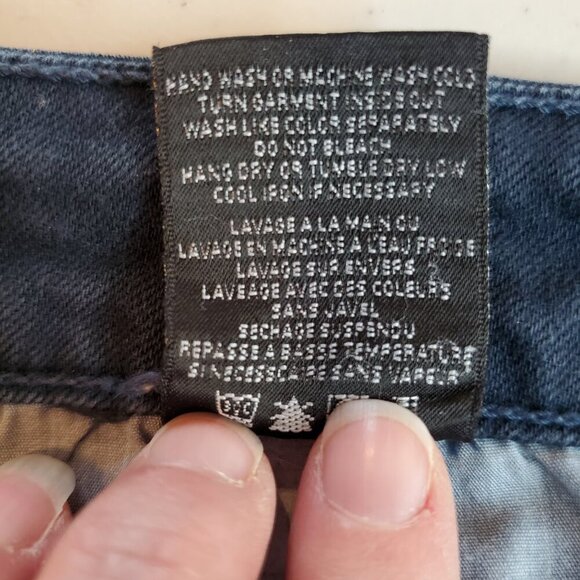 VINCE SZ 29 Ankle Skinny True Navy Wash Printed Stripe 5 Pocket Jeans - Picture 13 of 13